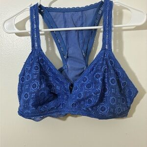 Aerie Blue Lace Bralette - Women's Intimates Size XL